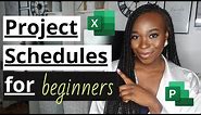 How to make a SIMPLE PROJECT SCHEDULE/PLAN | Excel VS Project | BEGINNERS PACK 1/3