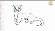 Sea otter drawing | Easy outline drawings | How to draw an Otter step by step | #artjanag