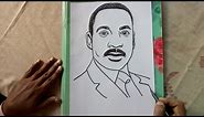 How to draw Martin Luther King || 4 Minutes Drawing of Martin Luther King Jr.
