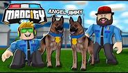 ADOPTING CUTE POLICE DOGS AND GIVING THEM NAMES in ROBLOX MAD CITY