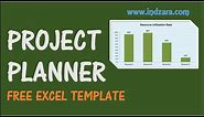 Project Planner Excel Template - Free Project Plan Template for project scheduling