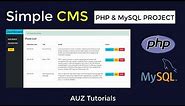 🚀 How to Build a Basic CMS with PHP and MySQL for a Blog Website