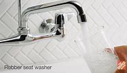 Central Brass Wall-Mount 2-Handle Standard Kitchen Faucet in Chrome 0048-UA