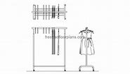 Clothing Rack - Free CAD Drawings