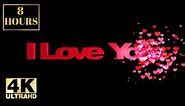 Romantic I Love You Valentines Heart With Music Wallpaper Screensaver Background 4K 8 HOURS