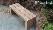 DIY Cheap Modern Outdoor Cedar Bench | 2x4 Build | $60