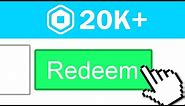ENTER THIS PROMO CODE FOR FREE ROBUX! (20,000 ROBUX) March 2021