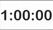 1 Hour Countdown Timer with Alarm! Clock Timer 1 Hour!