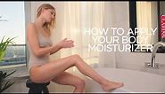 How to apply your body moisturizer | Clarins