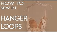 How to Sew in Hanger Loops, Hanging Loops, Bridal Gown