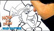 How to Draw Mad Hatter from Alice in Wonderland | Easy Drawing | Cartoon drawing