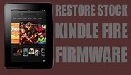 How to Restore the Kindle OS Stock Firmware | Tutorial | Kindle Fire HD 7 | RC Films
