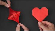 Easy Origami Heart with Surprise Message / Valentine's Day Pop-up Card - How to Fold