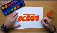 How to draw a KTM logo - Wie zeichnet man das KTM logo