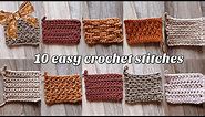 10 CROCHET STITCHES I LEARNED THIS YEAR (Easy & Beginner Friendly) | 10TH DAY OF KRYSMAS