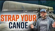 How to strap a Canoe to roof racks - The best way to tie a canoe to your roof