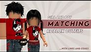 MATCHING roblox outfits - girl and boy w/ codes & links | itslxse ♡