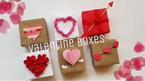 How To Make 6 Valentine Boxes Easy(Paper Gift Box)