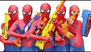 Spider Man Nerf War Compilation