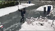 PEOPLE VS. ICY DRIVEWAY FUNNY MOMENTS