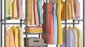 VIPEK V40 Garment Rack Heavy Duty Clothes Rack for Hanging Clothes, Multi-Functional Bedroom Clothing Rack Freestanding Closet Portable Closet Wardrobe, Max Load 900lbs, Medium Size (Black)
