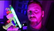 Family Nerf War in the Dark: Glow Hide and Seek!