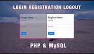 How To Make Login & Registration Form In PHP And MySql, Create SignIn & SignUp Page