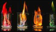 The rainbow flame demonstration