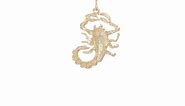 10k Yellow Gold Scorpion Pendant Charm Necklace Zodiac Fine Jewelry For Women Valentines Day Gifts