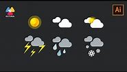 Weather icons tutorial in Adobe Illustrator
