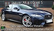 Jaguar XF 3.0D V6 S registered October 2017 (67) finished in Dark Sapphire Blue Metallic