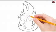 How to Draw Flames Step by Step Easy for Beginners/Kids – Simple Flame Drawing Tutorial