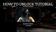 Mortal Kombat X - KLASSIC KITANA SKIN! - How To Unlock Tutorial