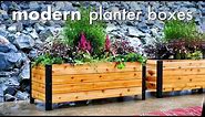 DIY Modern Raised Planter Box // How To Build - Woodworking