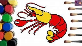 Lobster Coloring Pages | How to Draw a Lobster | Learn Colors Video