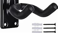 Guitar Wall Mount Hanger Hook Holder Stand Guitar Hangers Hooks for Acoustic Electric and Bass Guitars (1Pack-Black)