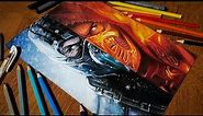 Drawing Mortal Kombat: Sub-Zero vs Scorpion