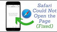 How to fix safari cannot open the page because your iPhone is not connected to the internet 2018