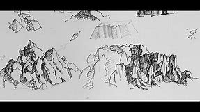 Pen & Ink Drawing Tutorials | How to draw mountains