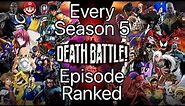 Every Season 5 DEATH BATTLE Episode Ranked