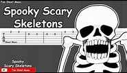 Spooky Scary Skeletons - Guitar Tutorial