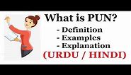 What is Pun? |Definition+Examples| Urdu / Hindi