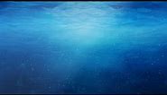 Underwater Near Ocean Surface with Rising Bubbles in Blue Sea 4K Moving Wallpaper Background