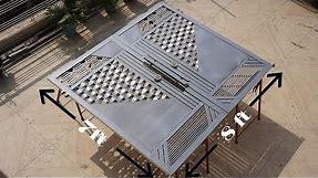 Modern Stainless Steel Gate / Door Build with Steel Weave Pattern for My Workshop / TIG Welding