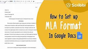 Setting up MLA Format Paper in Google Docs Step-by-Step (2020) | Scribbr 🎓