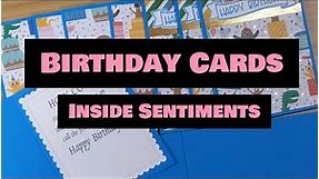 What Do You Put INSIDE Your Cards? Fun Birthday Card Sentiments + Using Up 12 x 12 Patterned Papers