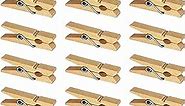 Mini Natural Wooden Clothespins, 60pcs, 1.4 Inch Photo Paper Peg Pin Craft Clips for Scrapbooking, Arts & Crafts, Hanging Photos (60pc Natural)
