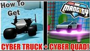 How to get the NEW TESLA CYBER TRUCK and CYBER QUAD in MAD CITY! [ROBLOX]