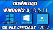 Download Windows 8, 10, 11 ISO File Officially in 2022 - All Windows ISO File From Microsoft