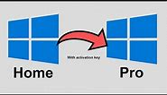Upgrade Windows Home to Pro with oem or retail activation key
